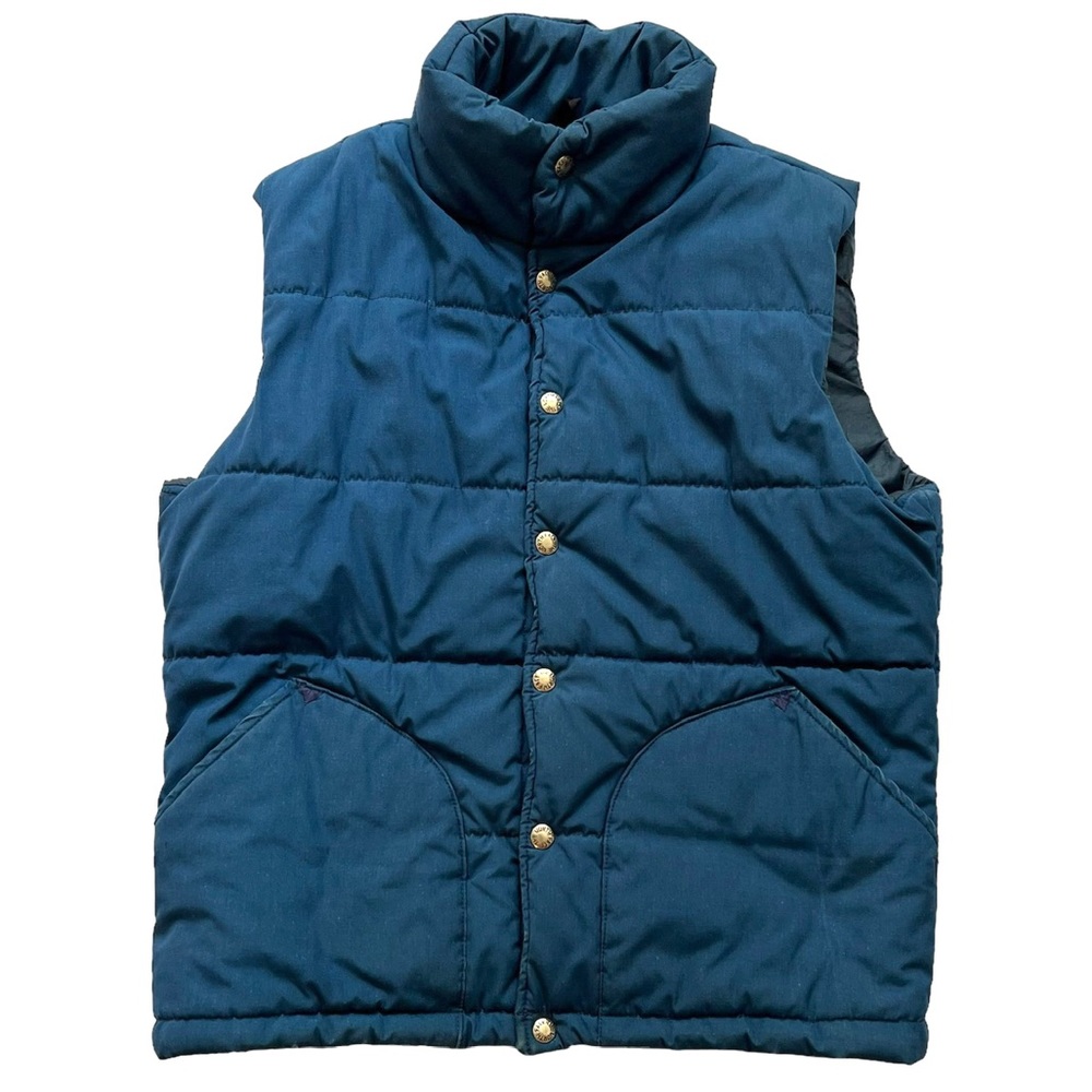 Women’s Vintage North Face Brown Label Navy Blue Puffer Vest Size Medium